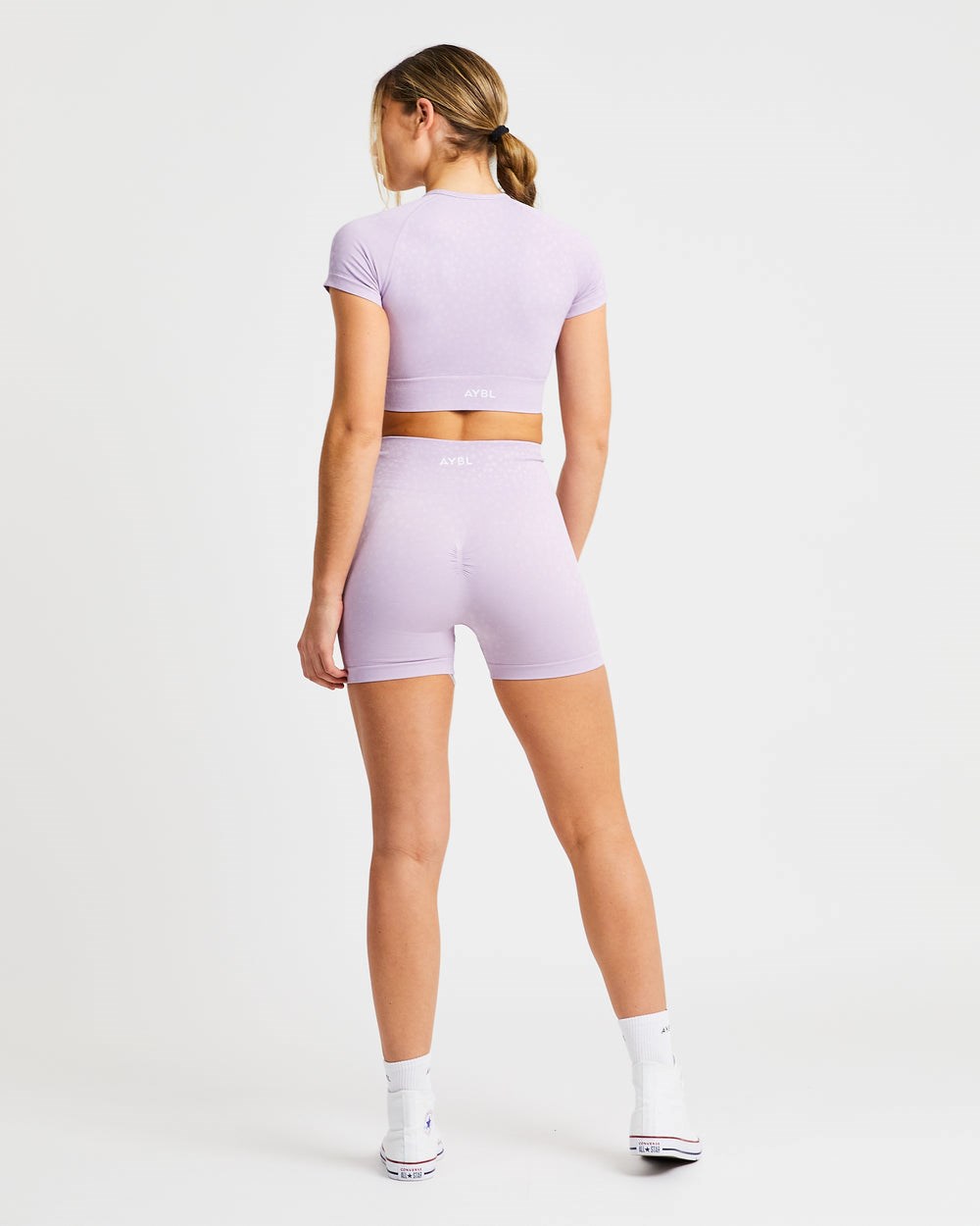 AYBL Evolve Speckle Seamless Crop Top Lilac | 534-UYJGML