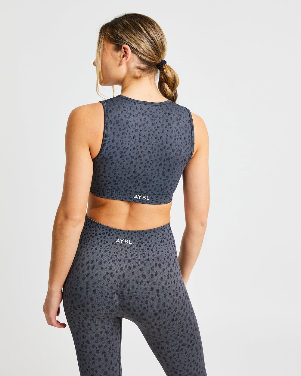 AYBL Evolve Speckle Seamless Crop Vest Charcoal | 347-MNBARU