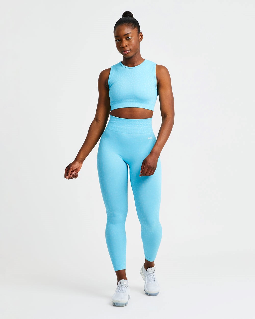 AYBL Evolve Speckle Seamless Crop Vest Hellblau | 293-TGAKLS