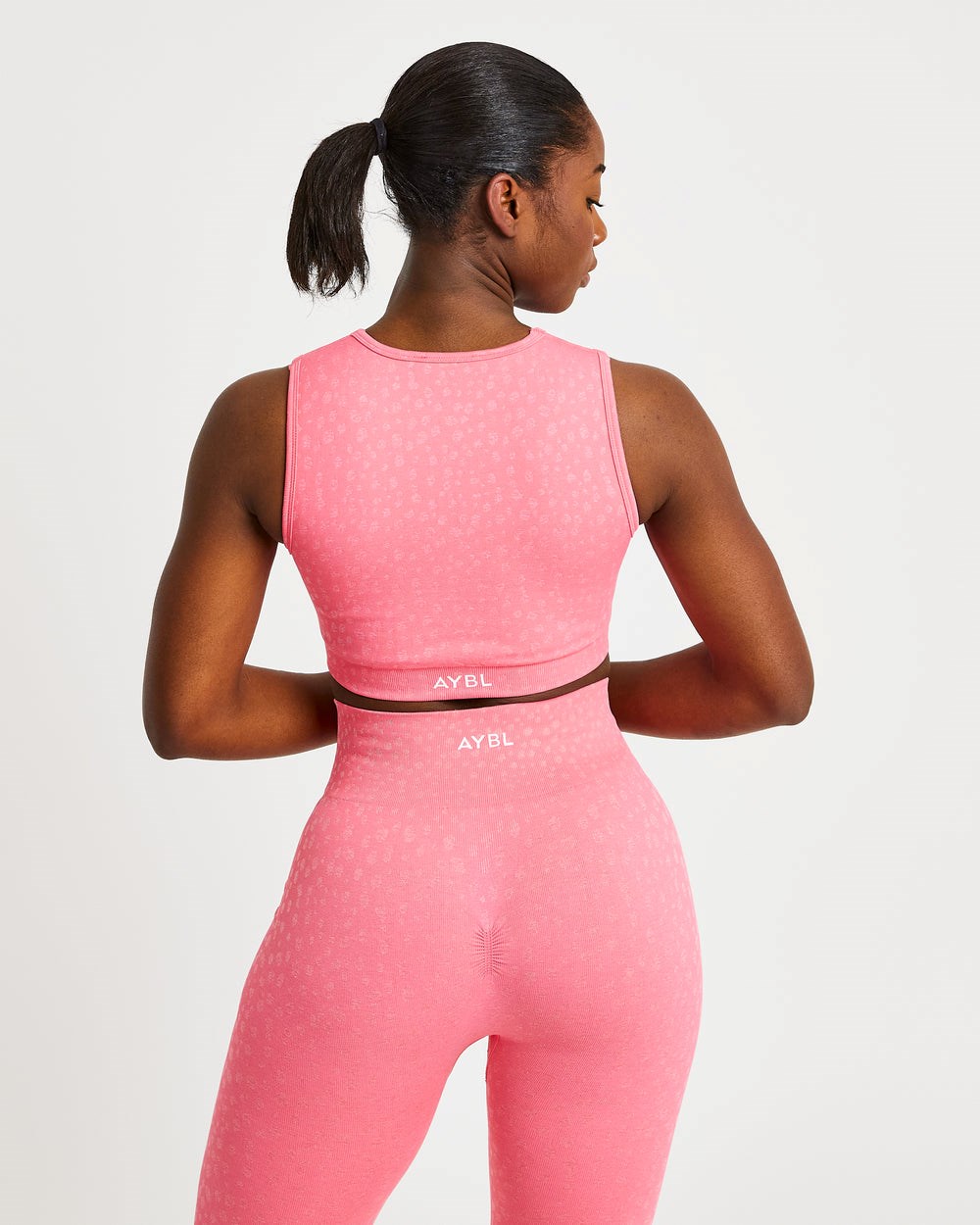 AYBL Evolve Speckle Seamless Crop Vest Koralle Rosa | 469-MWQPCG