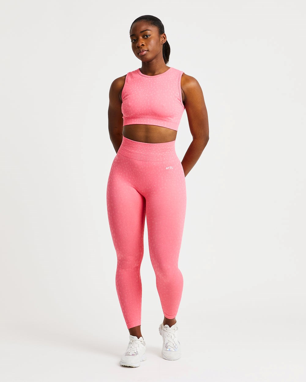 AYBL Evolve Speckle Seamless Crop Vest Koralle Rosa | 469-MWQPCG