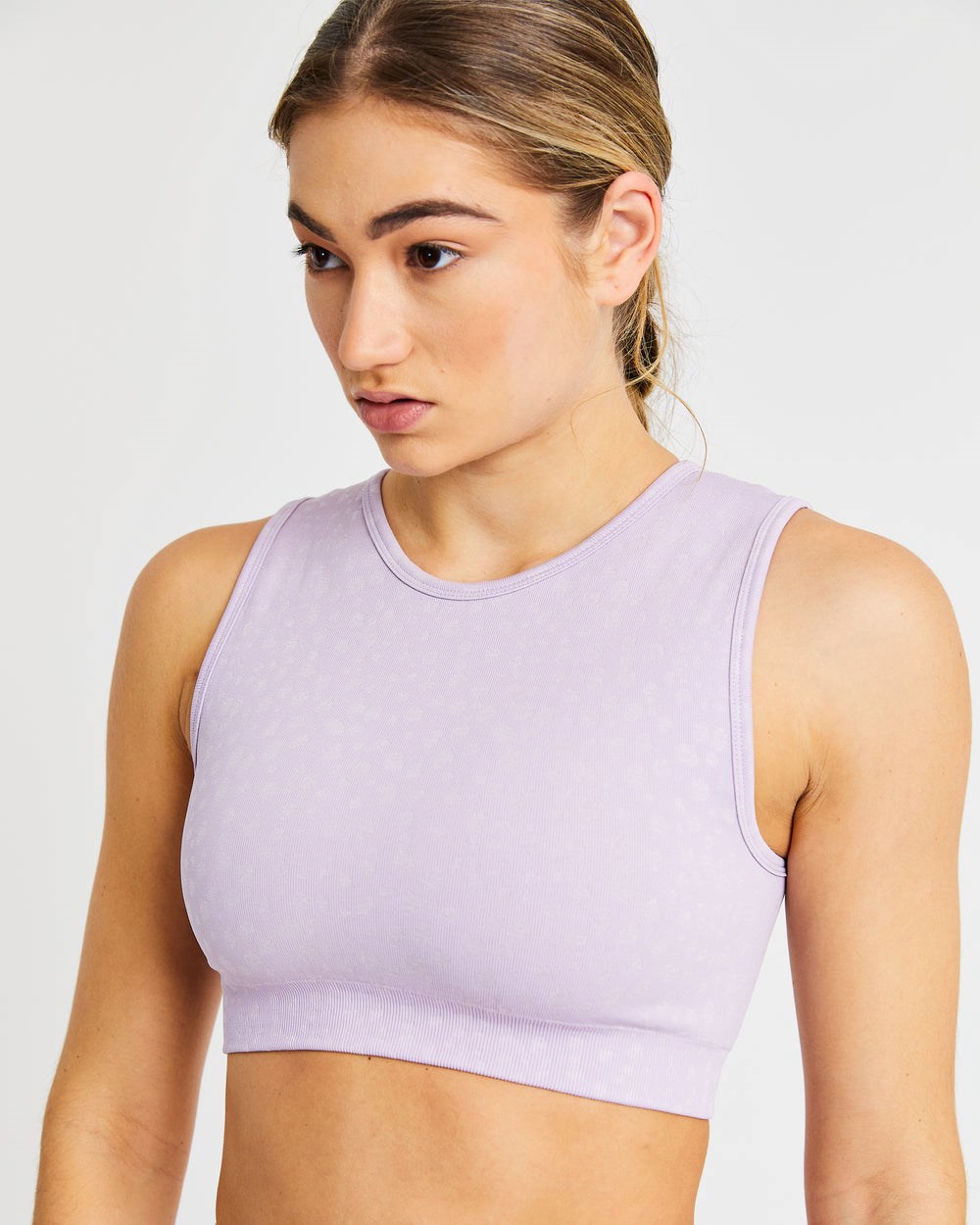 AYBL Evolve Speckle Seamless Crop Vest Lilac | 637-KSMRDV