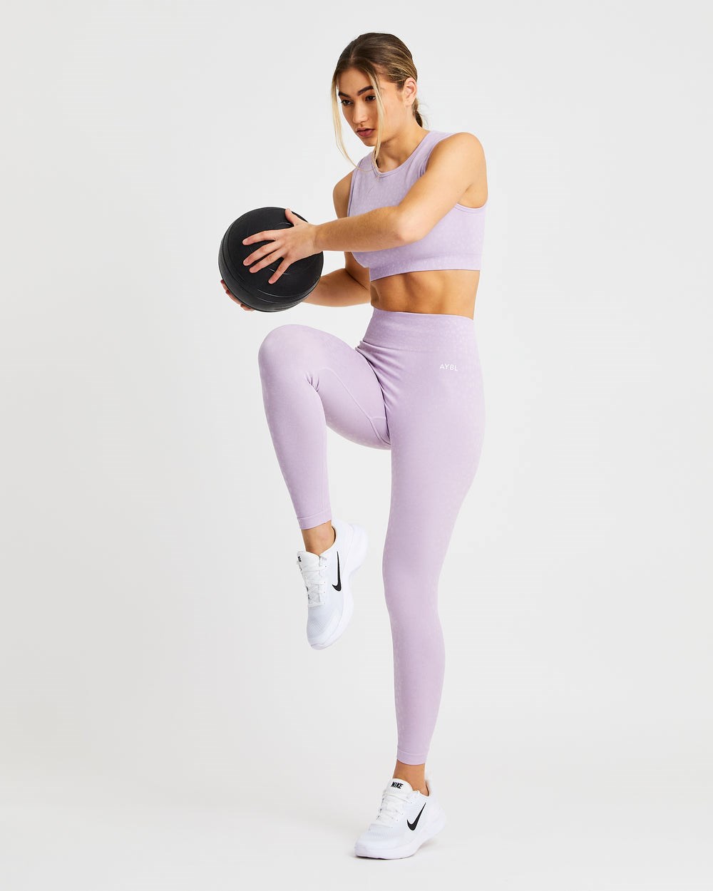 AYBL Evolve Speckle Seamless Crop Vest Lilac | 637-KSMRDV