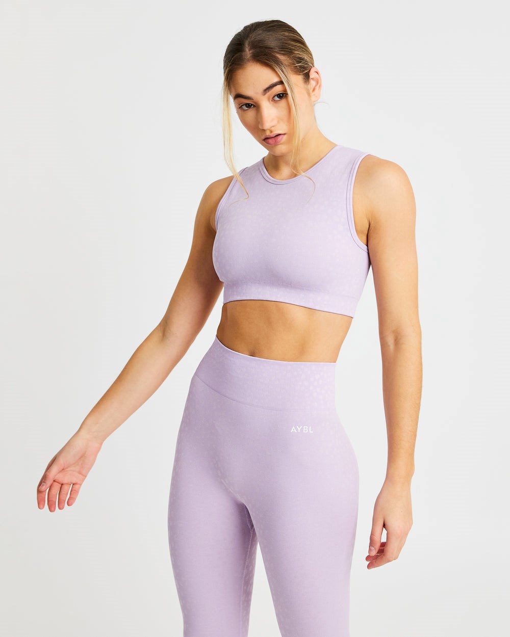 AYBL Evolve Speckle Seamless Crop Vest Lilac | 637-KSMRDV