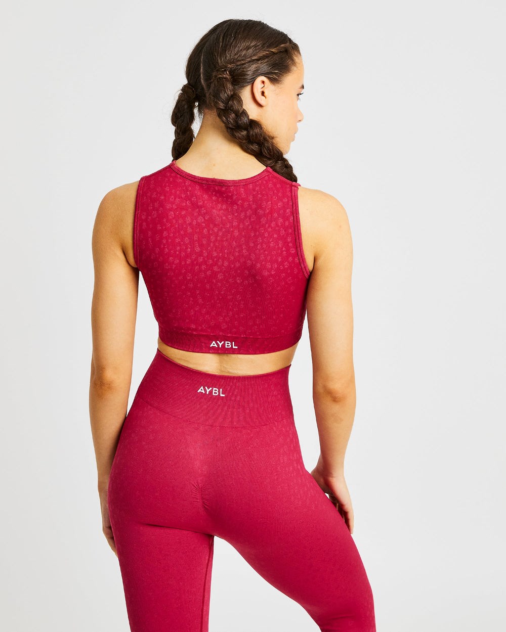 AYBL Evolve Speckle Seamless Crop Vest Raspberry | 580-EQSUCA