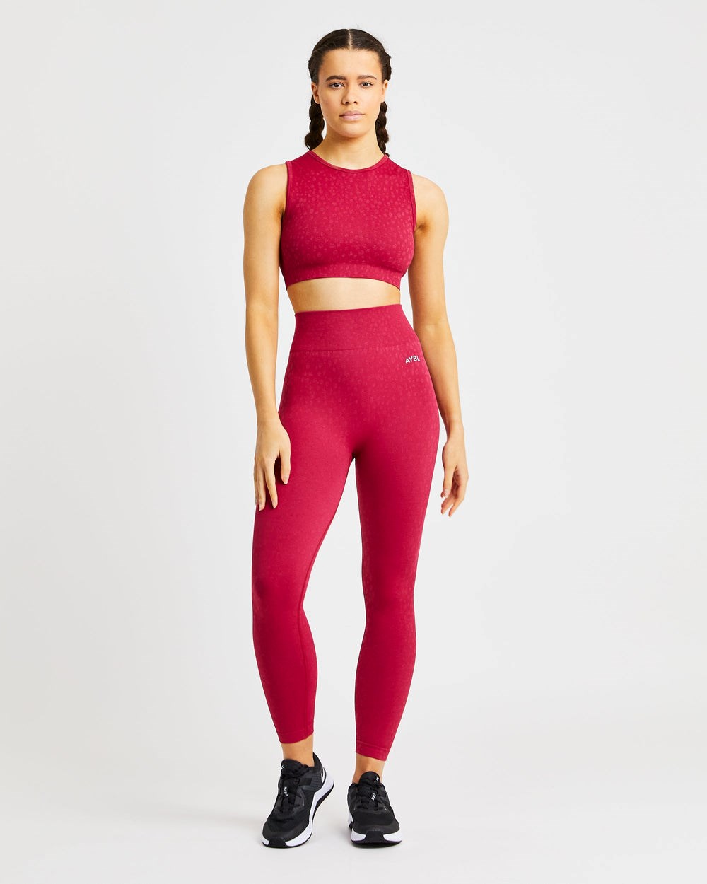 AYBL Evolve Speckle Seamless Crop Vest Raspberry | 580-EQSUCA