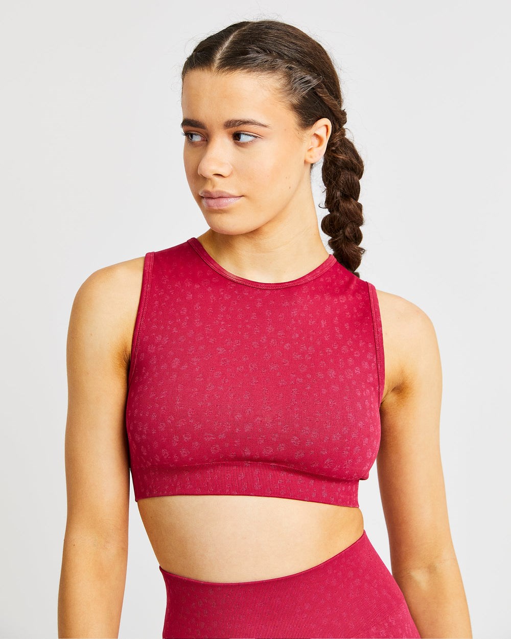 AYBL Evolve Speckle Seamless Crop Vest Raspberry | 580-EQSUCA