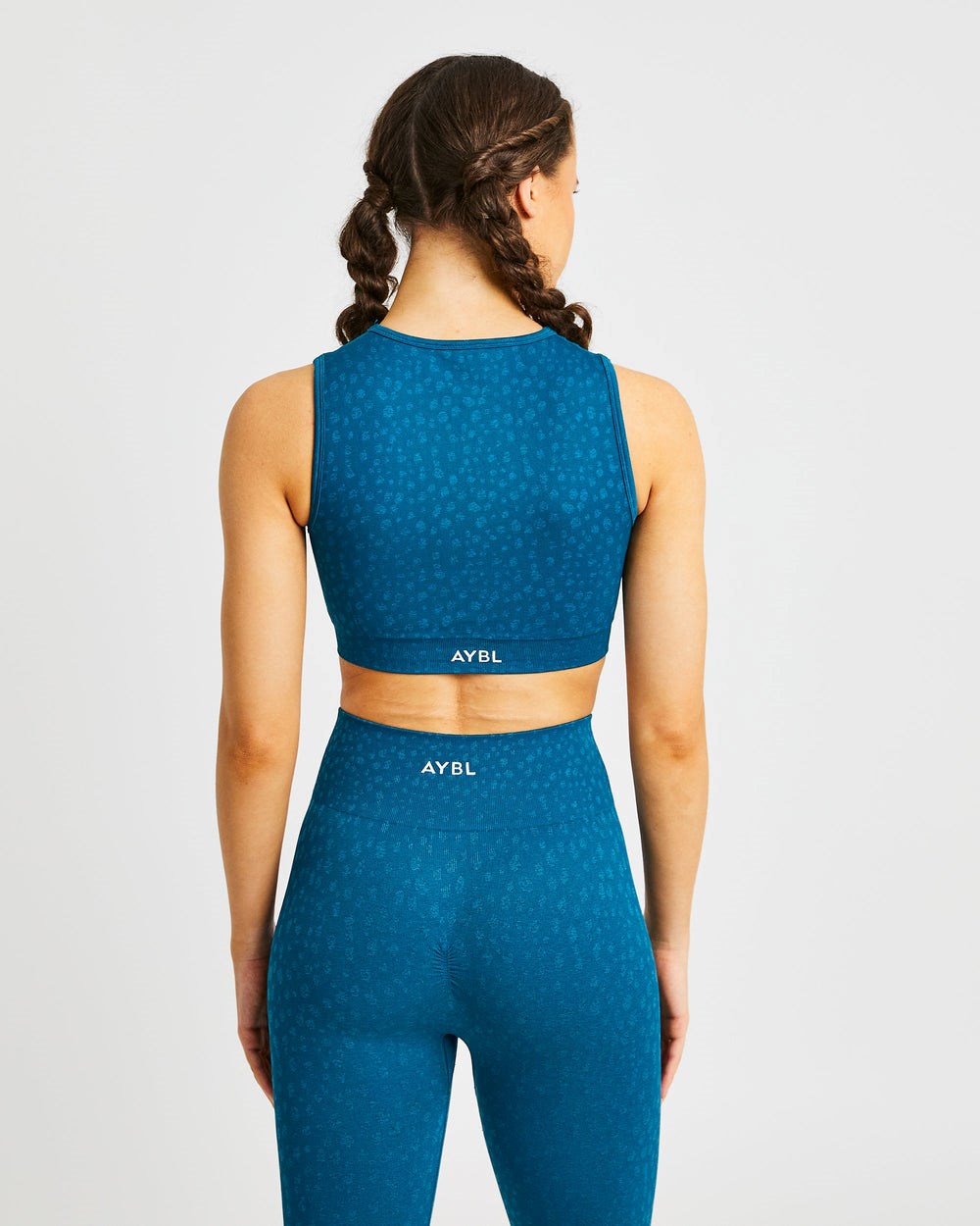 AYBL Evolve Speckle Seamless Crop Vest Teal | 519-XWPIQJ