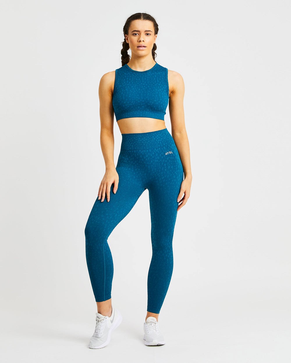 AYBL Evolve Speckle Seamless Crop Vest Teal | 519-XWPIQJ