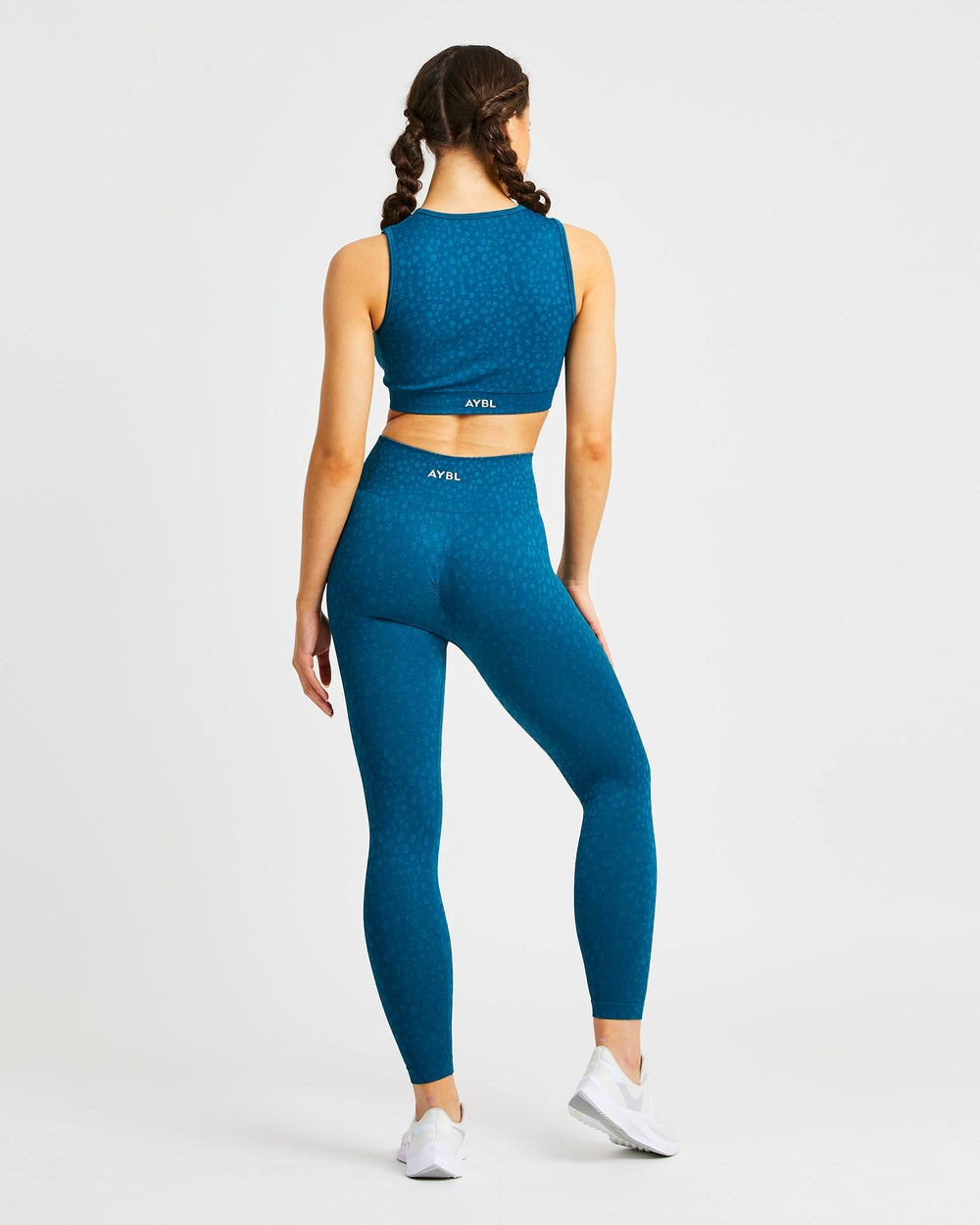 AYBL Evolve Speckle Seamless Crop Vest Teal | 519-XWPIQJ