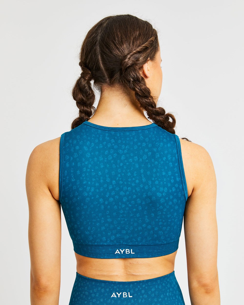 AYBL Evolve Speckle Seamless Crop Vest Teal | 519-XWPIQJ