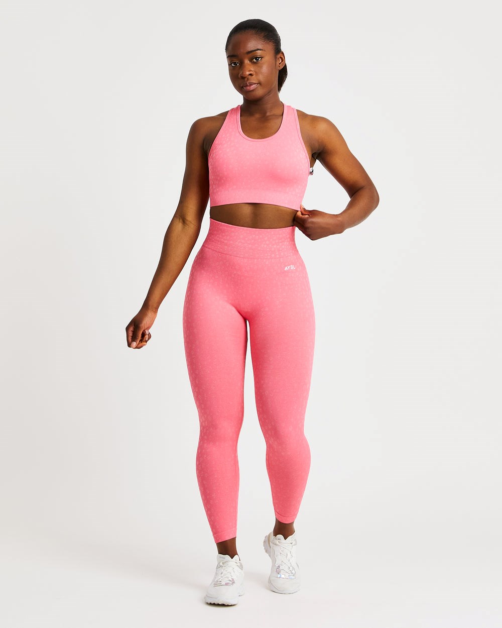 AYBL Evolve Speckle Seamless Leggings Koralle Rosa | 820-RDUGCZ