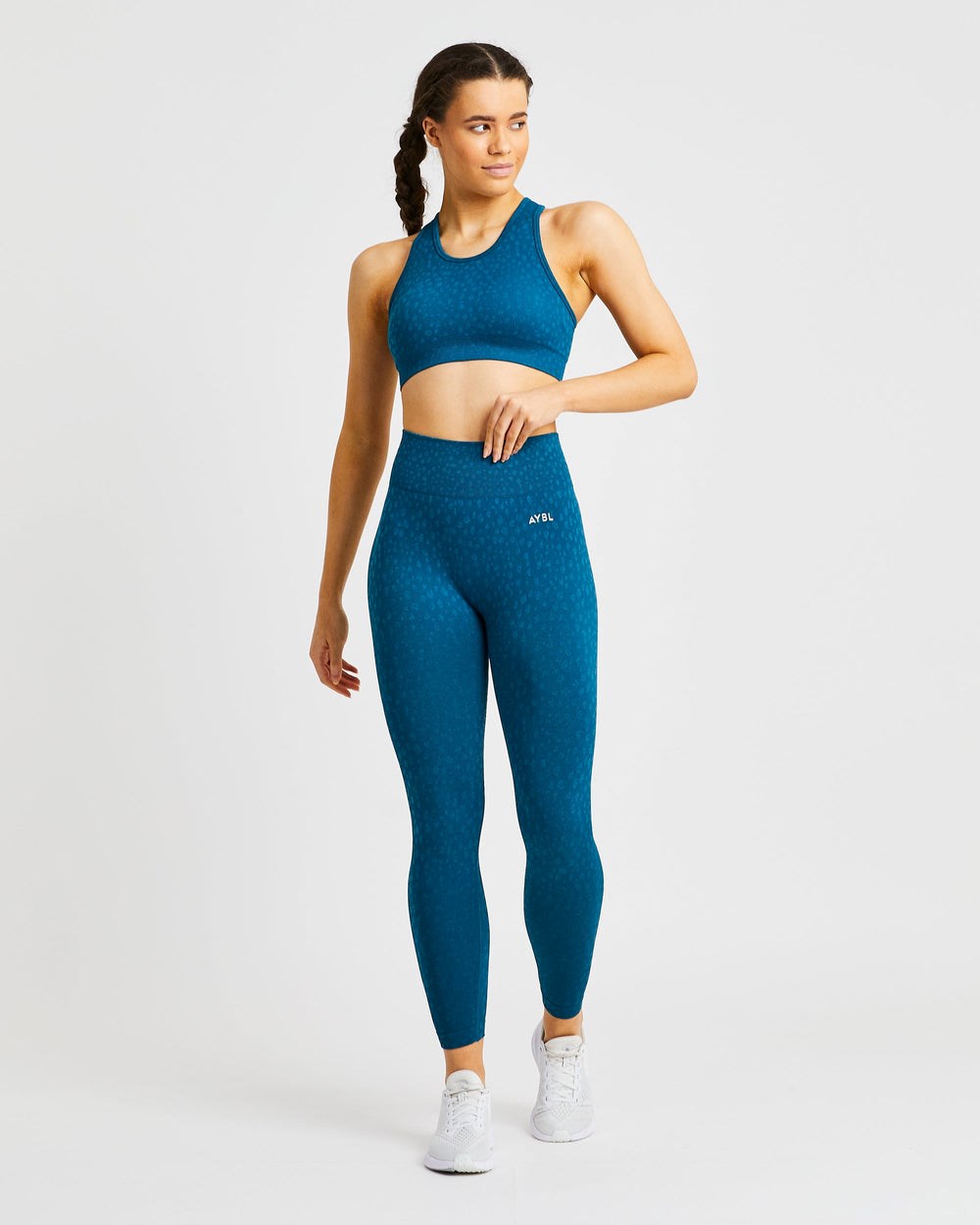 AYBL Evolve Speckle Seamless Leggings Teal | 381-YWIJUZ