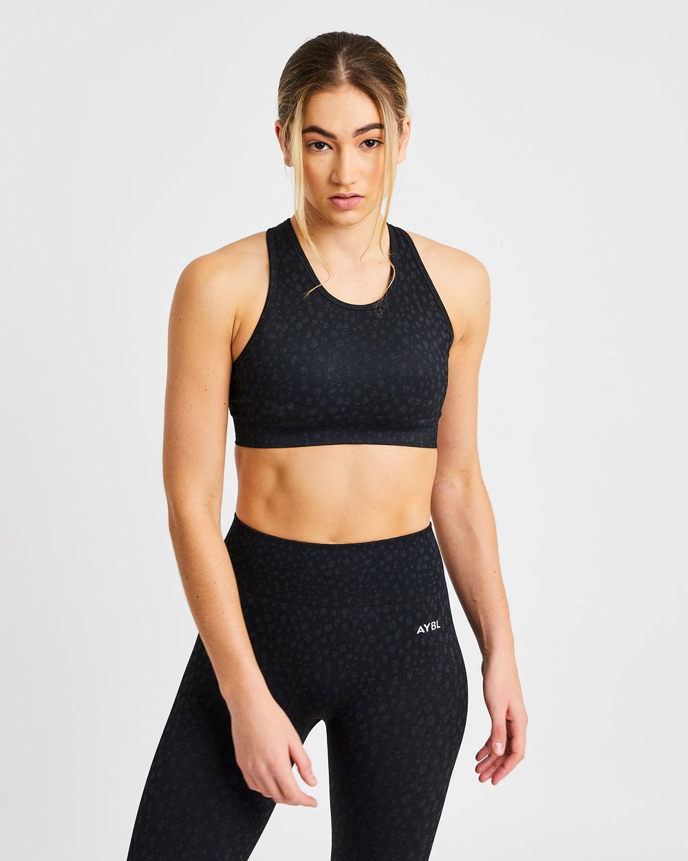 AYBL Evolve Speckle Seamless Sports Bra Schwarz | 019-BNLJAY