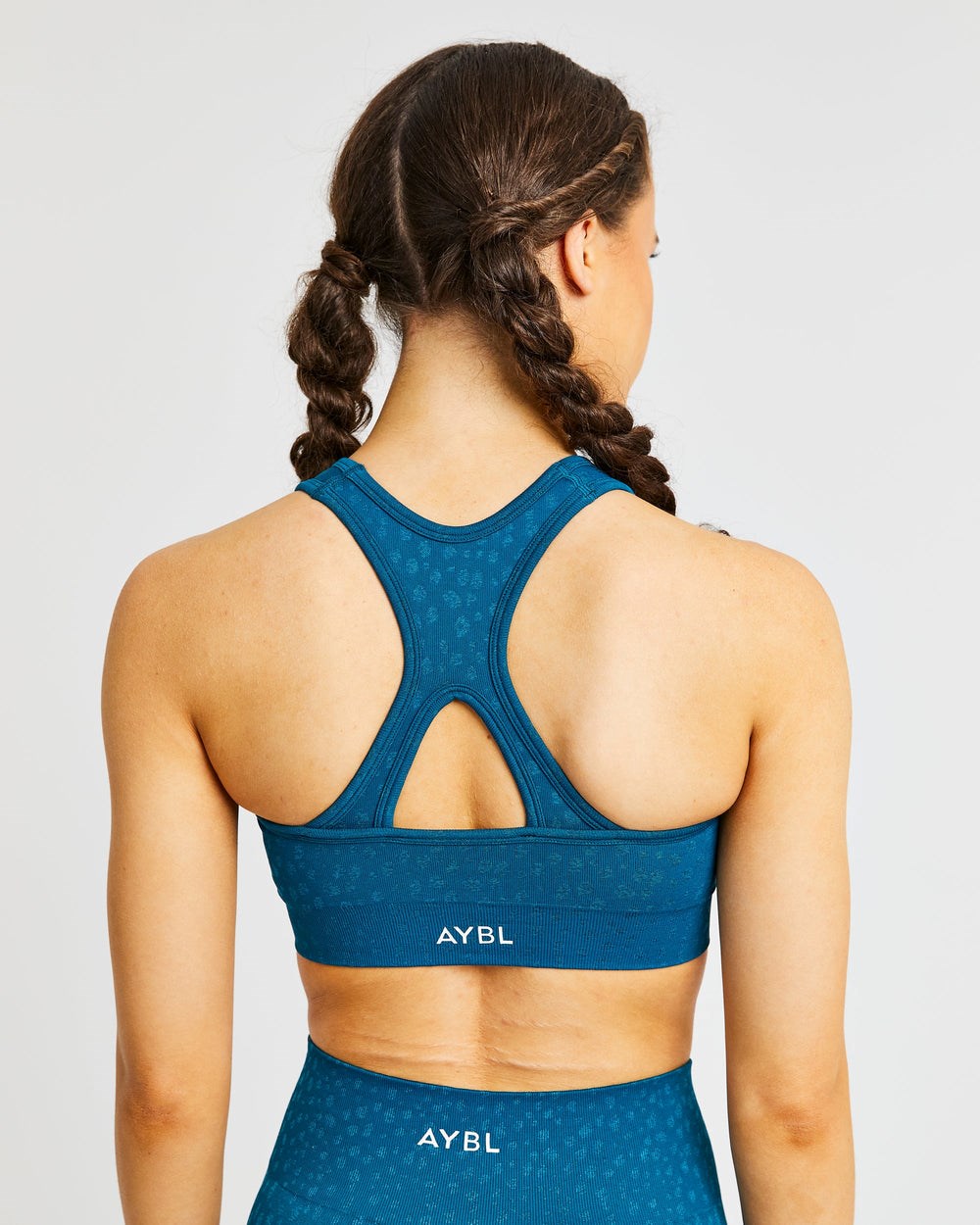 AYBL Evolve Speckle Seamless Sports Bra Teal | 031-JWCYNP