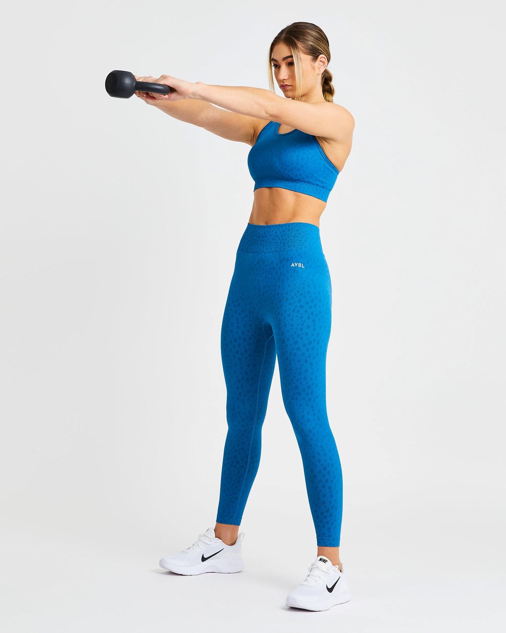 AYBL Evolve Speckle Seamless Sports Bra Blau | 240-TWFMEU