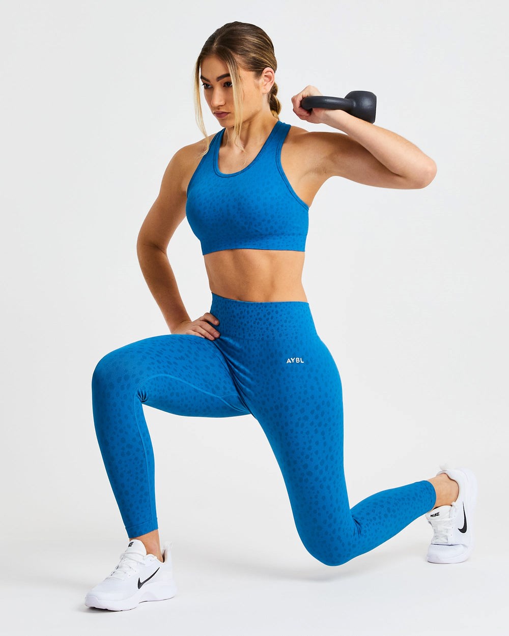 AYBL Evolve Speckle Seamless Sports Bra Blau | 240-TWFMEU