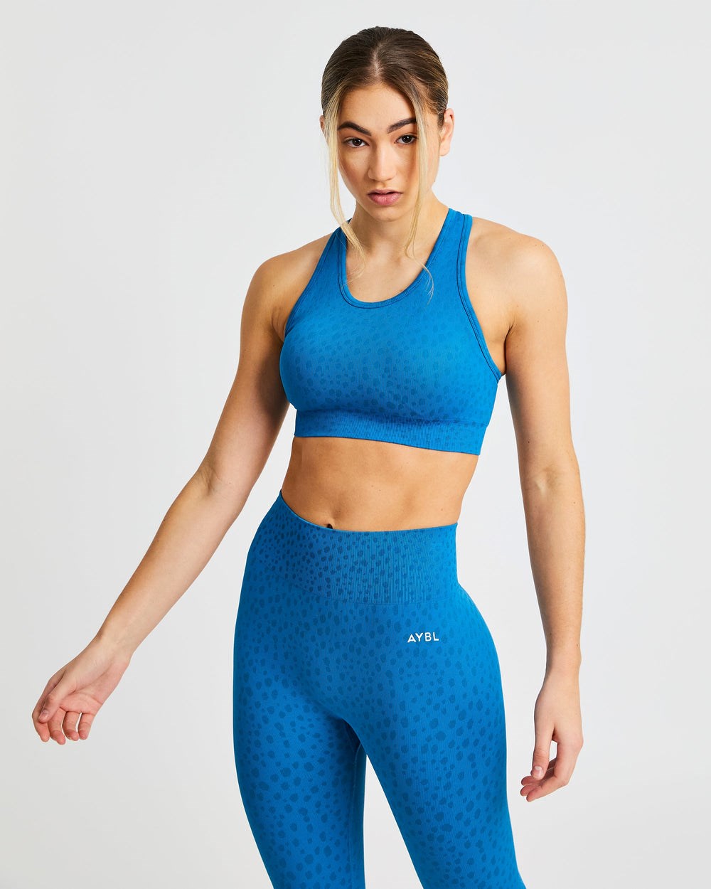 AYBL Evolve Speckle Seamless Sports Bra Blau | 240-TWFMEU