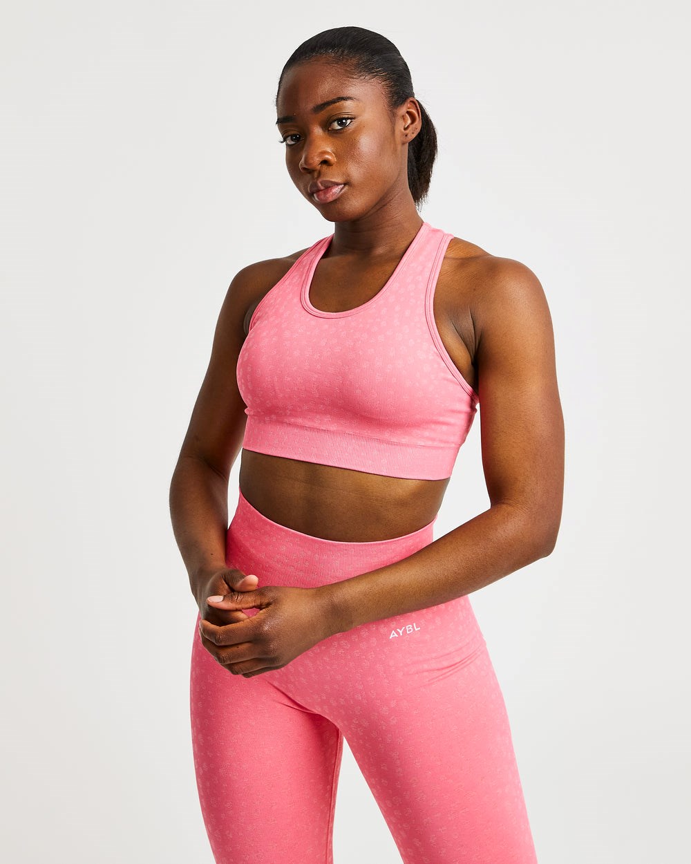 AYBL Evolve Speckle Seamless Sports Bra Koralle Rosa | 304-ZGMSQJ