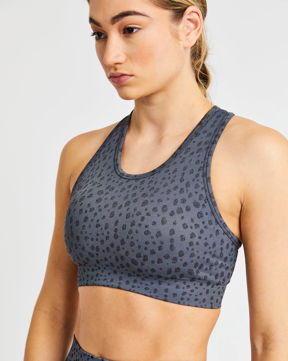 AYBL Evolve Speckle Seamless Sports Bra Charcoal | 510-DIJQEC