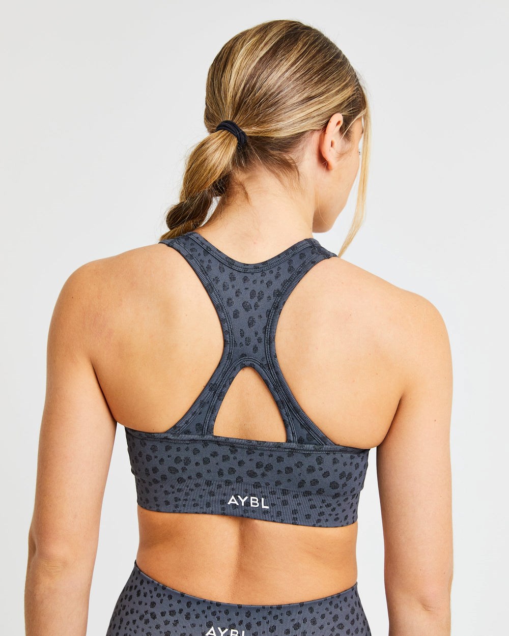 AYBL Evolve Speckle Seamless Sports Bra Charcoal | 510-DIJQEC