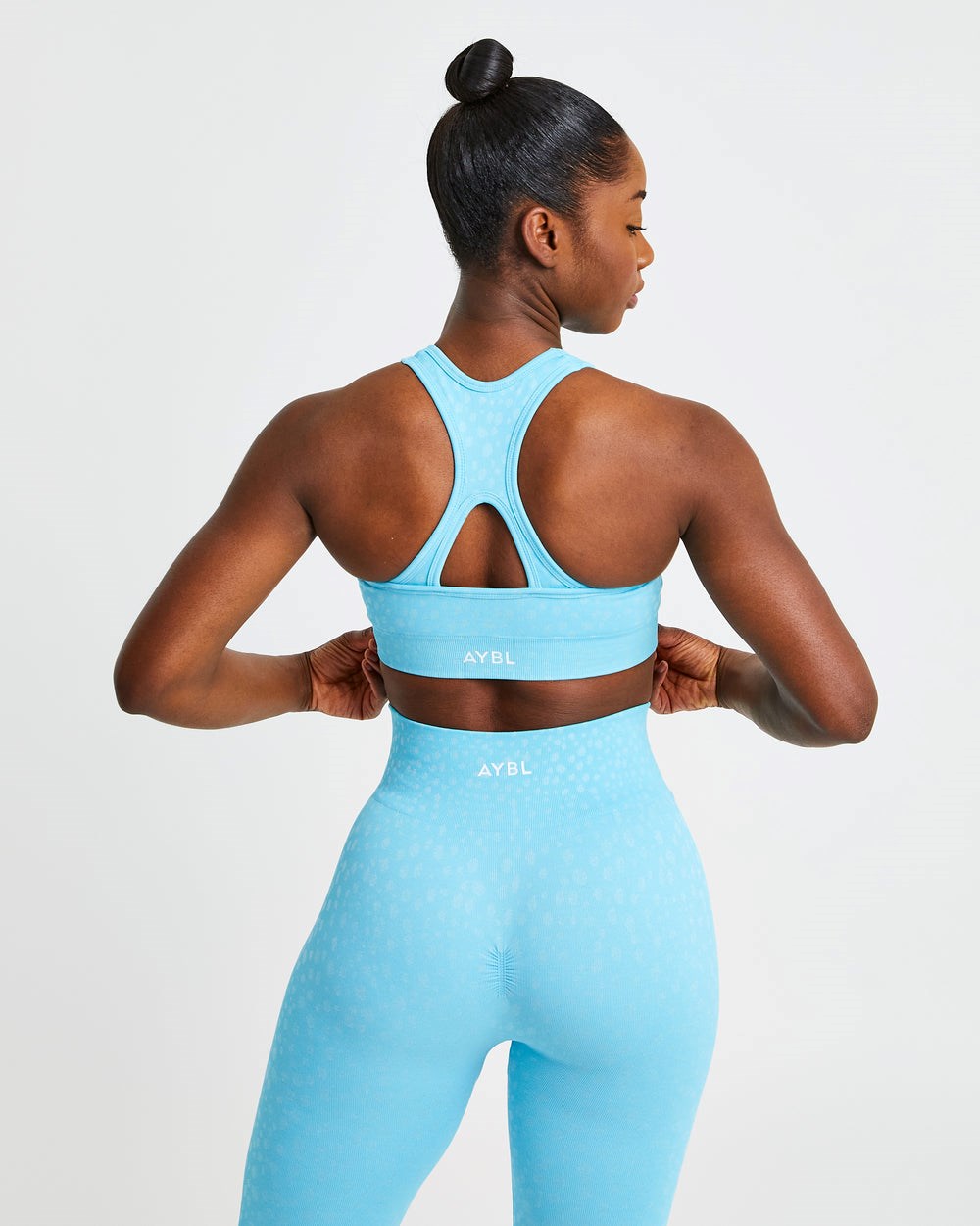 AYBL Evolve Speckle Seamless Sports Bra Hellblau | 671-WVRUAC