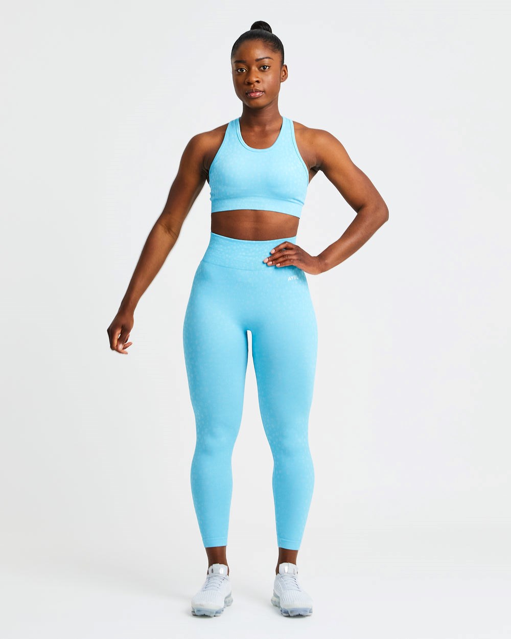 AYBL Evolve Speckle Seamless Sports Bra Hellblau | 671-WVRUAC