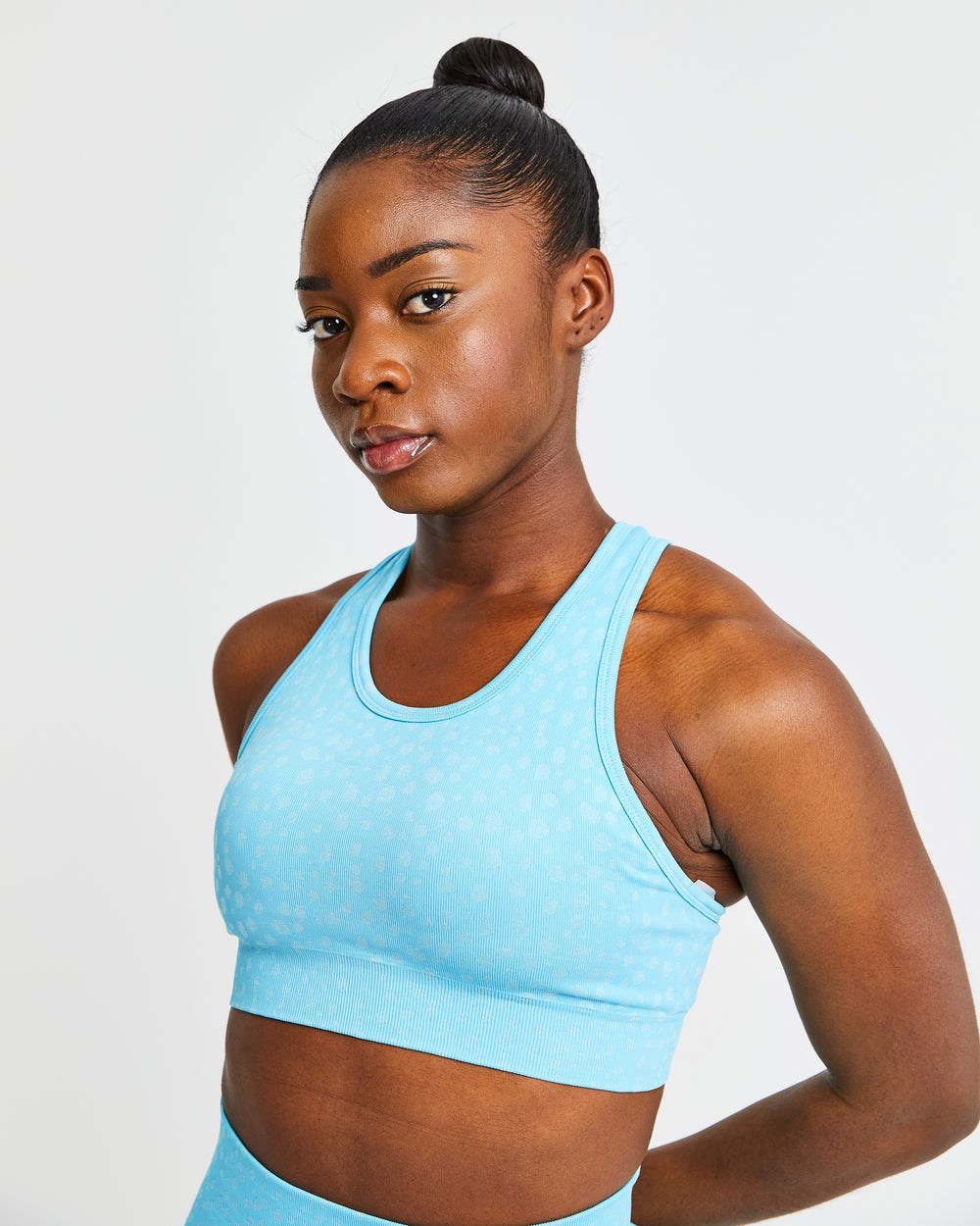 AYBL Evolve Speckle Seamless Sports Bra Hellblau | 671-WVRUAC