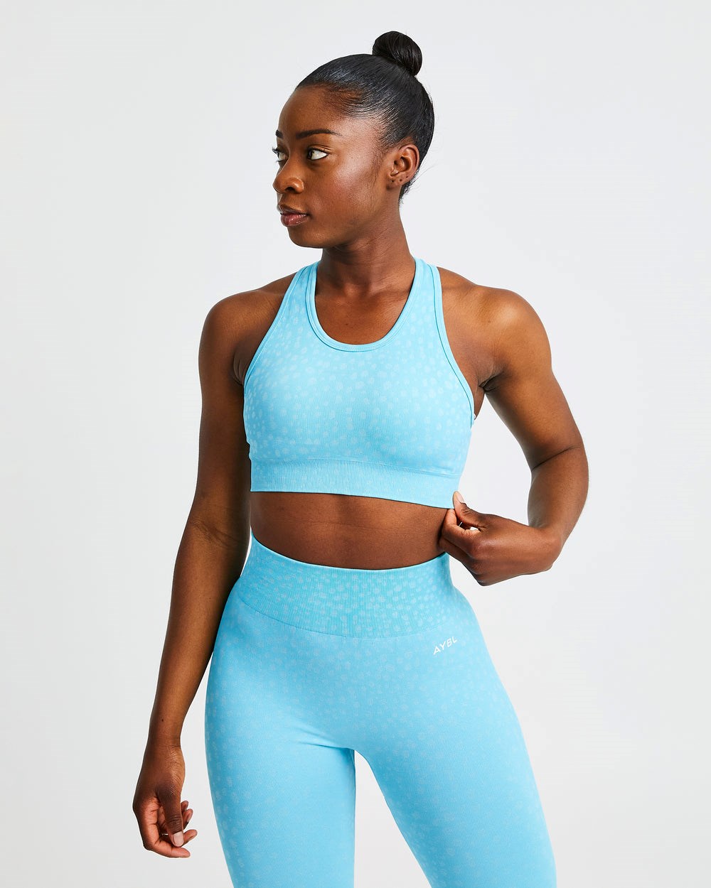 AYBL Evolve Speckle Seamless Sports Bra Hellblau | 671-WVRUAC