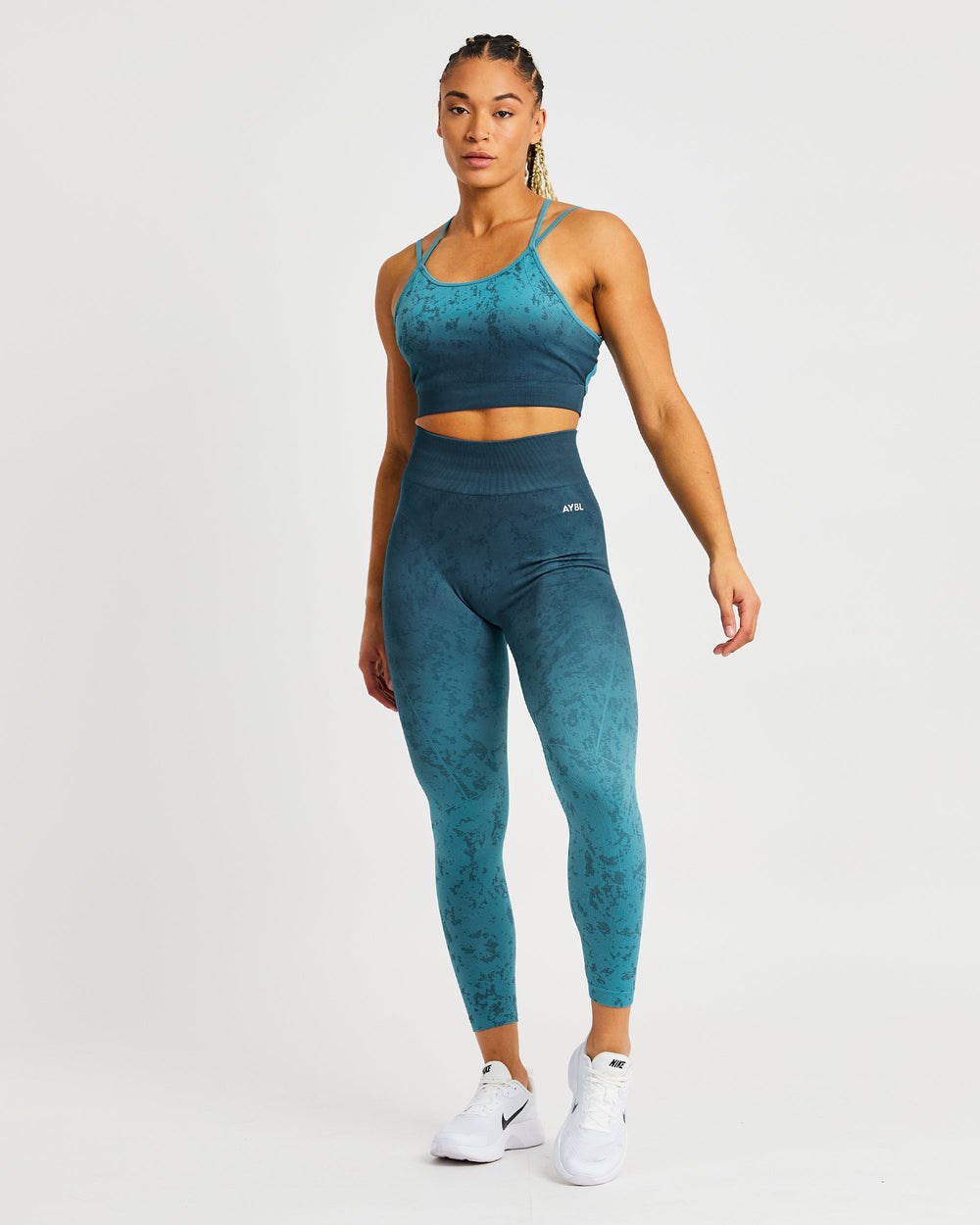 AYBL Flare Seamless Leggings Teal | 590-SBRHQX