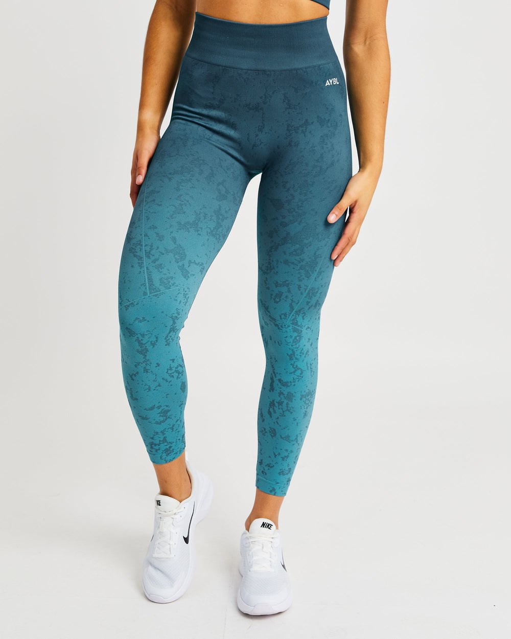 AYBL Flare Seamless Leggings Teal | 590-SBRHQX