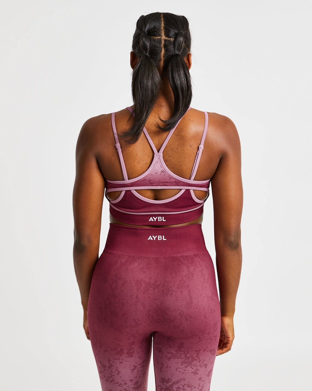 AYBL Flare Seamless Sports Bra Plum | 961-THPZGS