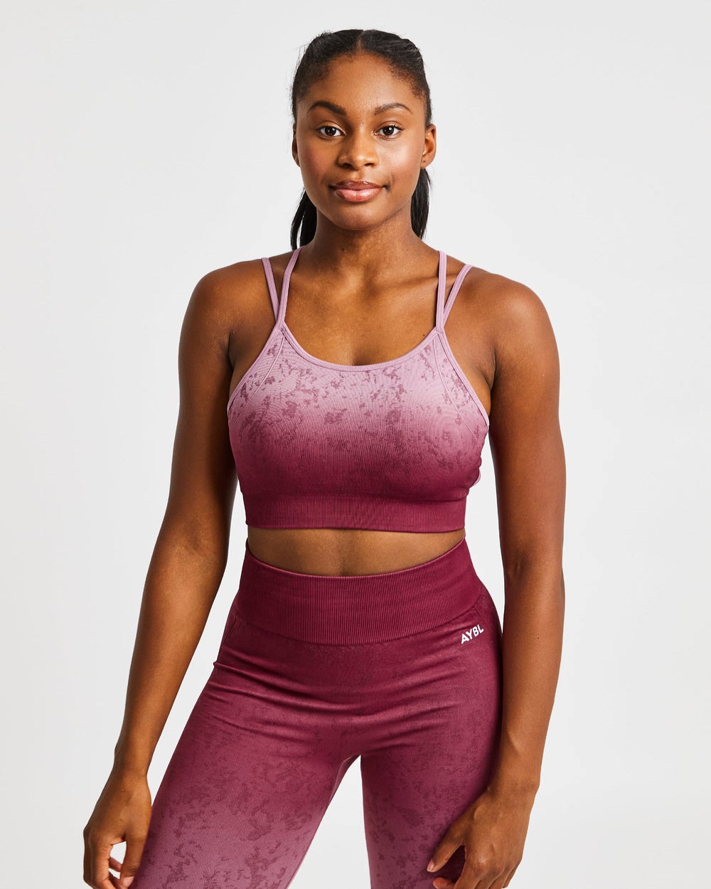 AYBL Flare Seamless Sports Bra Plum | 961-THPZGS