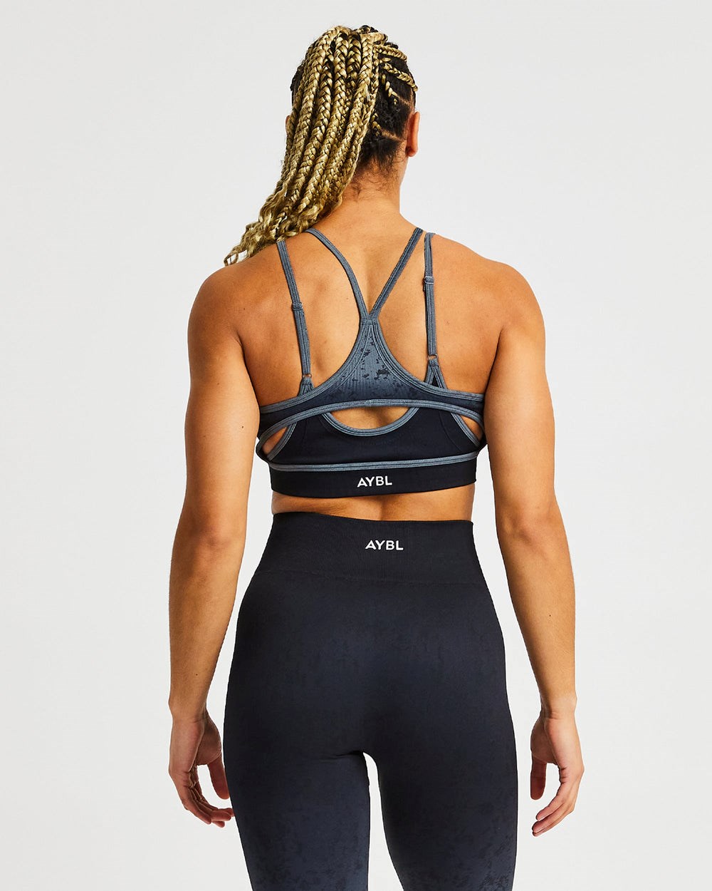 AYBL Flare Seamless Sports Bra Schwarz | 704-XTDJHC