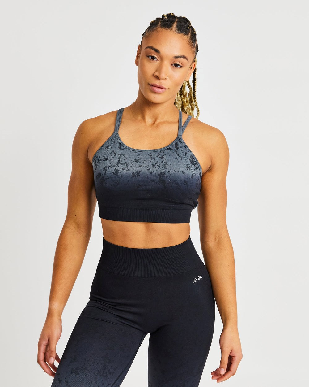 AYBL Flare Seamless Sports Bra Schwarz | 704-XTDJHC