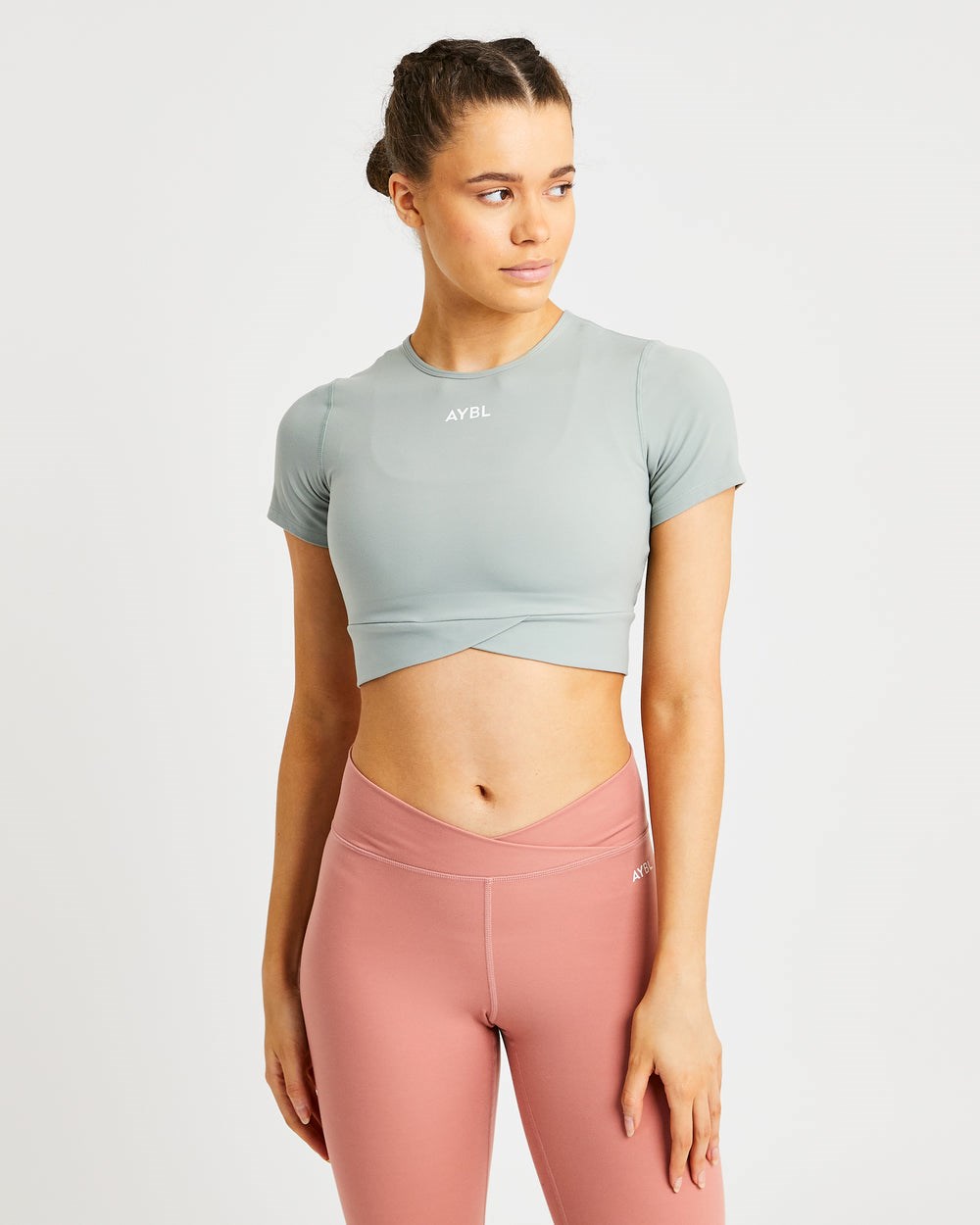 AYBL Flow Crop Top Grün | 417-NSQHTU