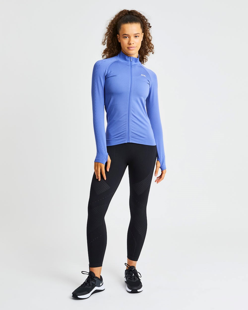 AYBL Ignite Seamless Zip Jacket Blau | 380-HGMPKL