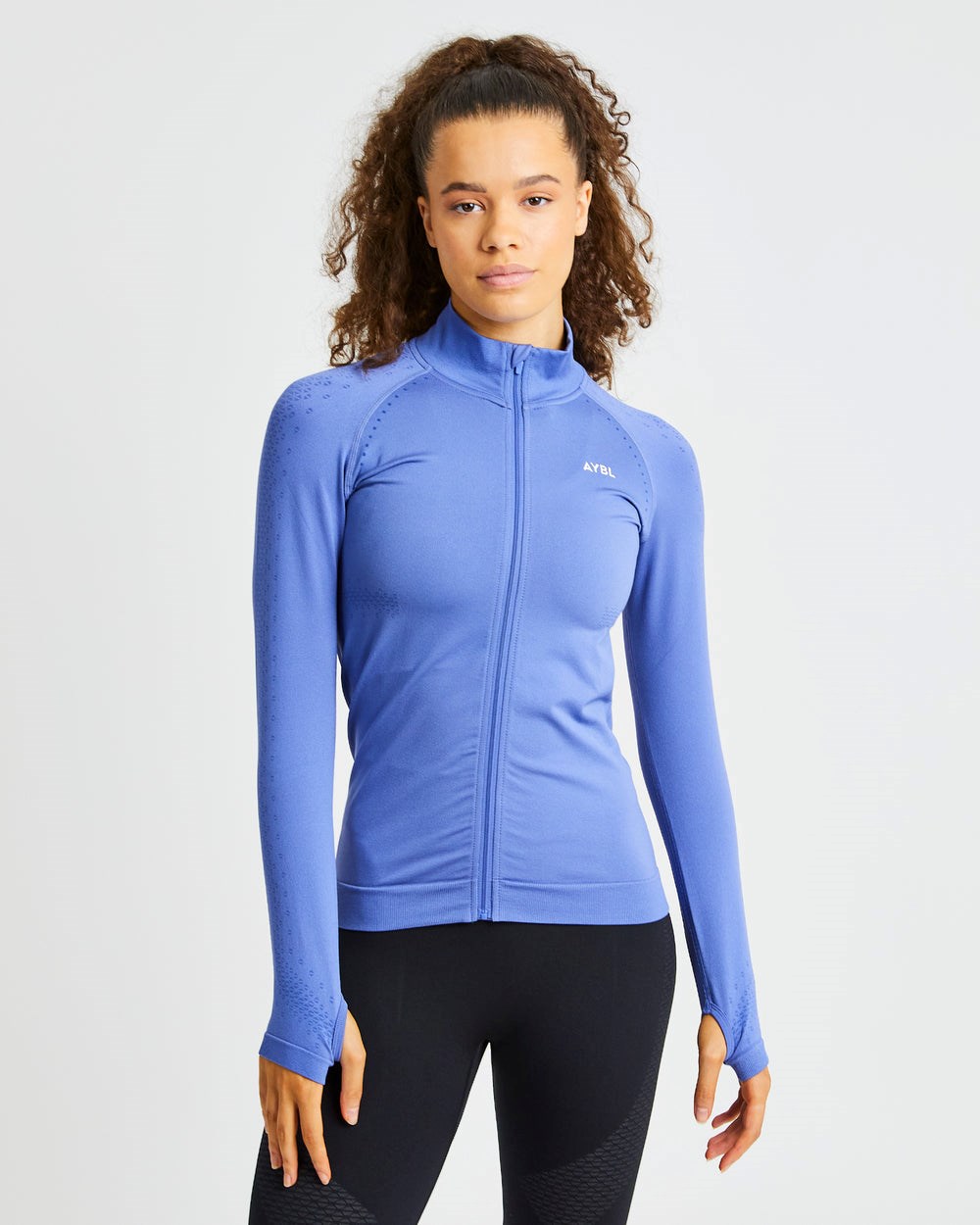 AYBL Ignite Seamless Zip Jacket Blau | 380-HGMPKL