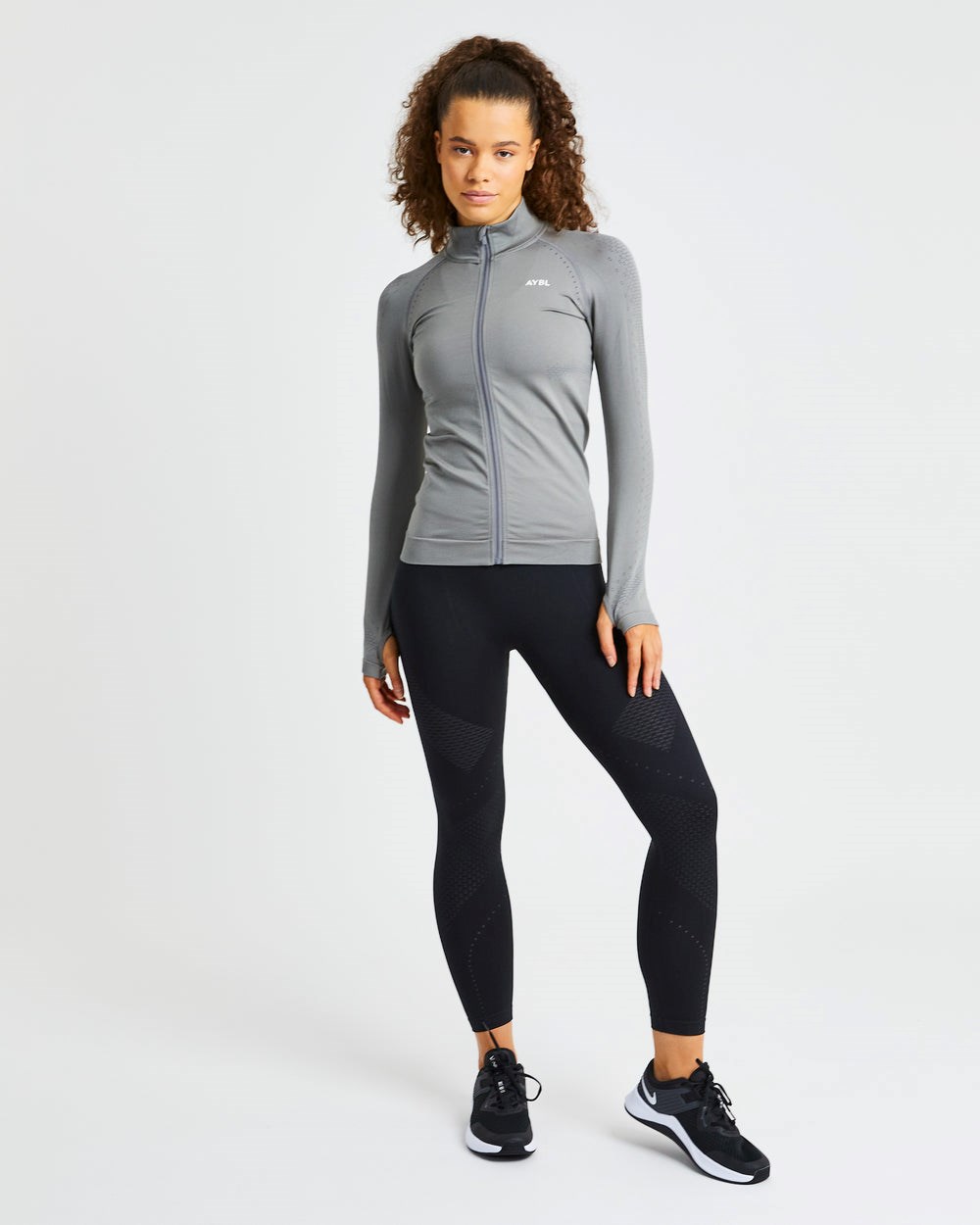 AYBL Ignite Seamless Zip Jacket Grau | 758-PDACXI