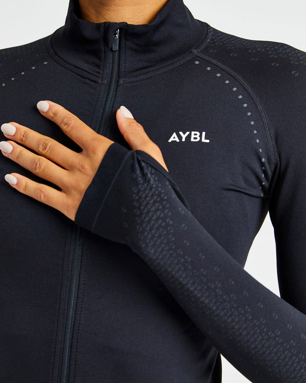 AYBL Ignite Seamless Zip Jacket Schwarz | 083-HWPFSJ