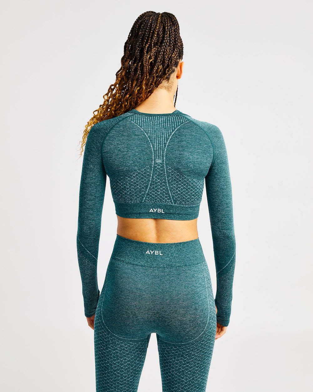 AYBL Impact Seamless Long Sleeve Crop Top Grün | 286-CHQDRK