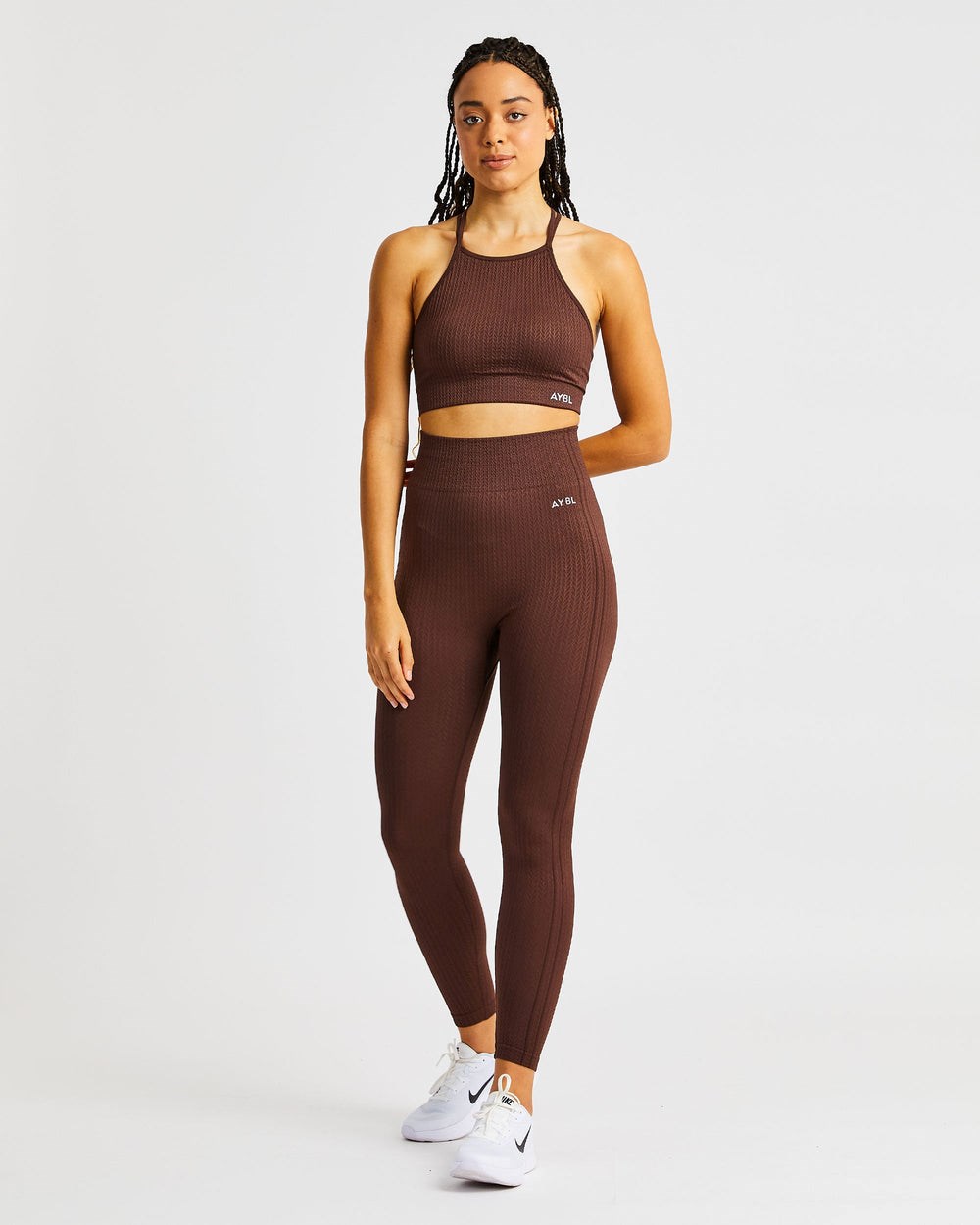 AYBL Luxe Seamless Crop Tank Top Braun | 109-UCDHMV