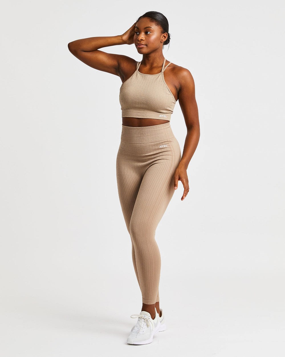 AYBL Luxe Seamless Crop Tank Top Mocha | 689-OLGPAI