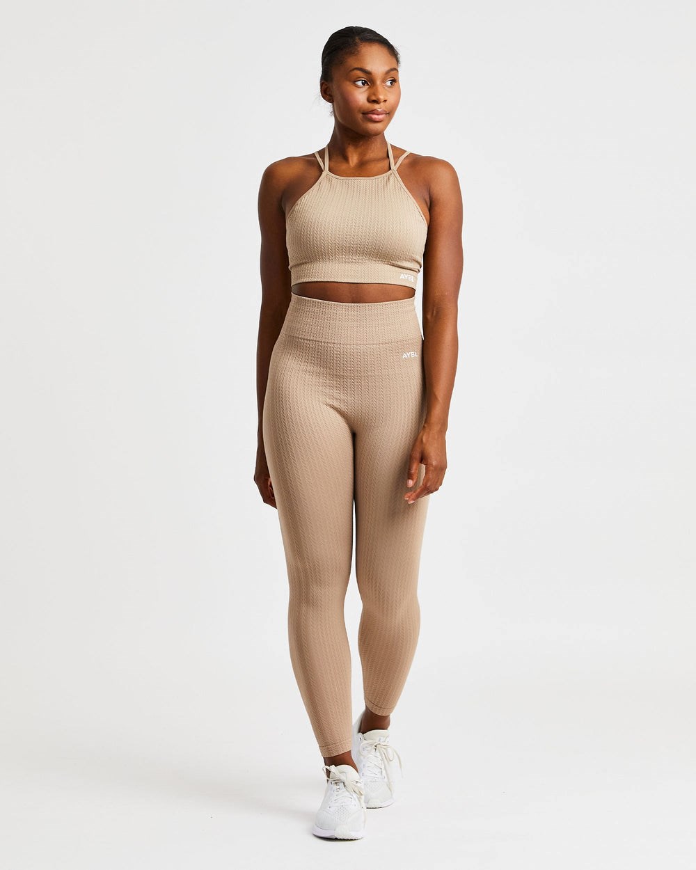 AYBL Luxe Seamless Crop Tank Top Mocha | 689-OLGPAI