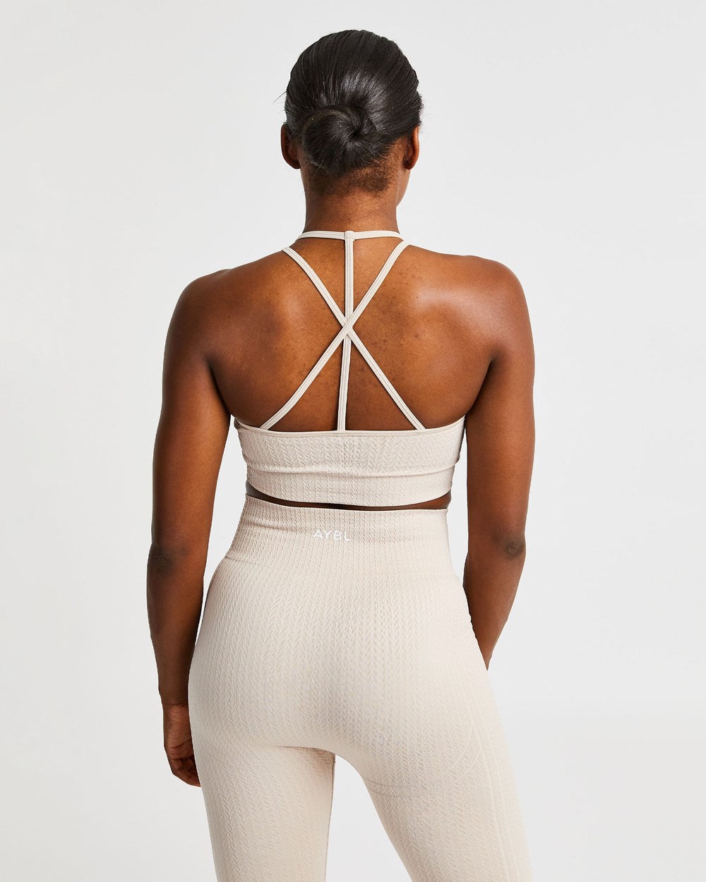 AYBL Luxe Seamless Crop Tank Top Sand | 391-TIUCPS