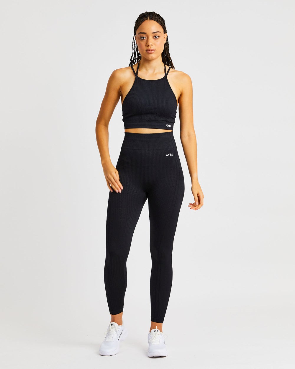 AYBL Luxe Seamless Crop Tank Top Schwarz | 357-LWNQVB