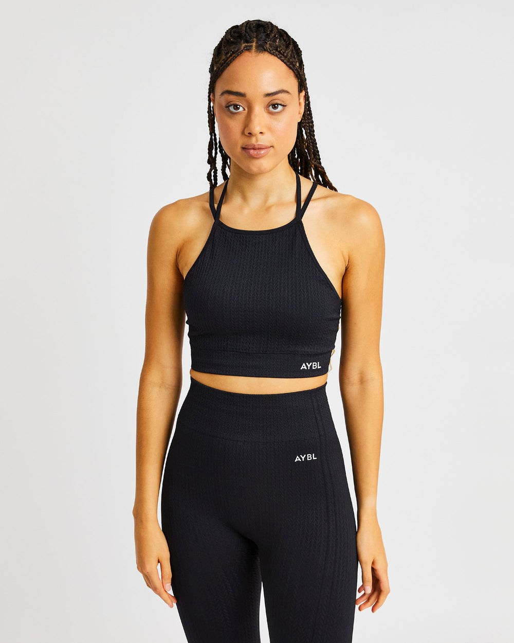 AYBL Luxe Seamless Crop Tank Top Schwarz | 357-LWNQVB