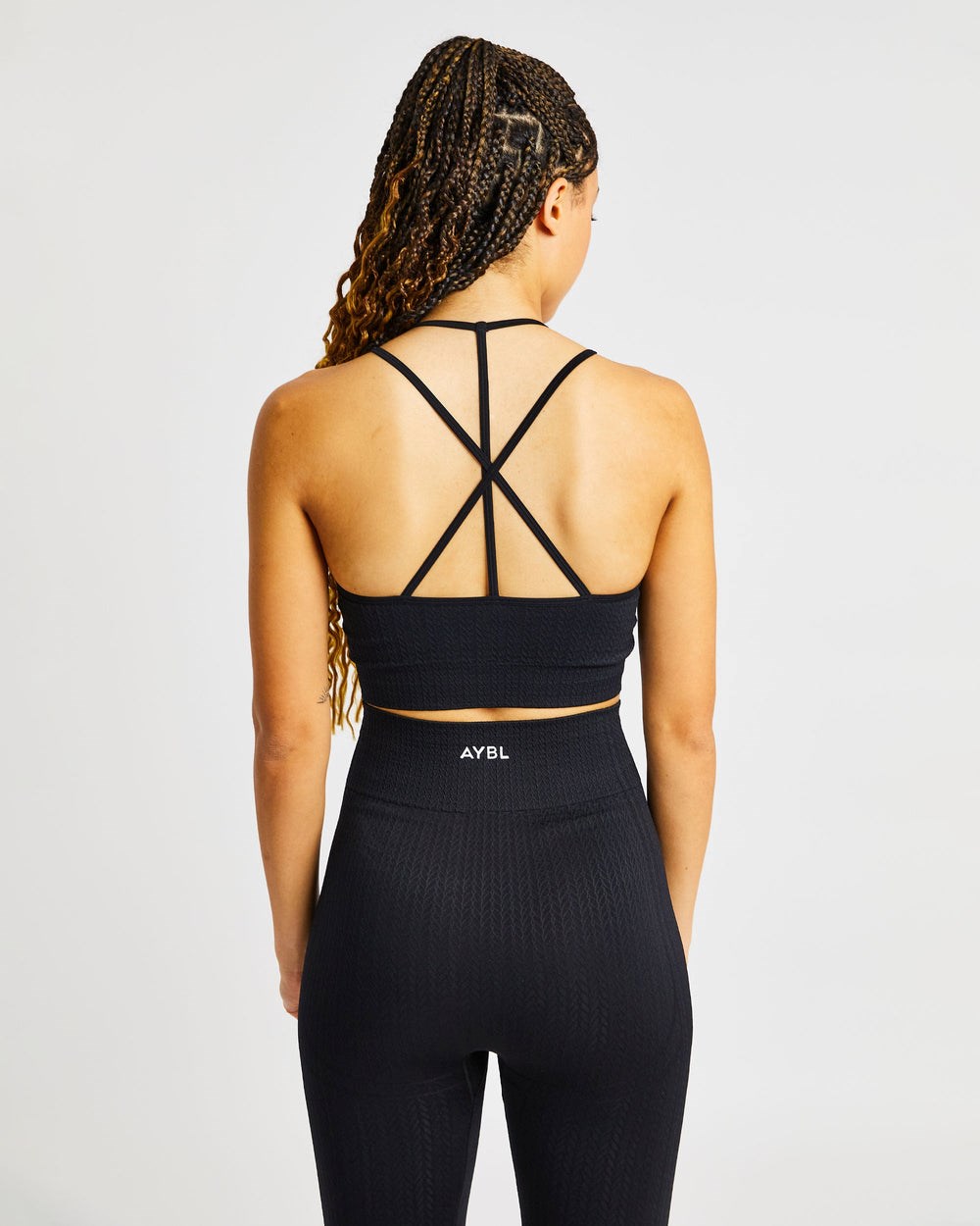 AYBL Luxe Seamless Crop Tank Top Schwarz | 831-EJAXPG