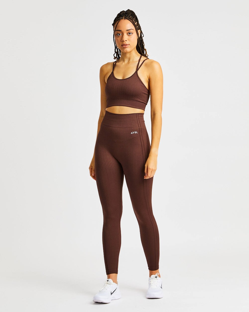 AYBL Luxe Seamless Sports Bra Braun | 374-LBUNKQ