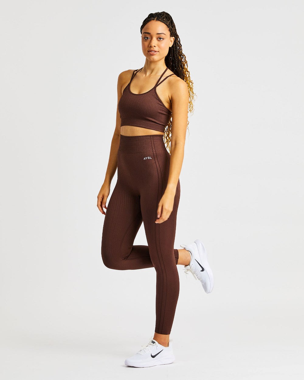 AYBL Luxe Seamless Sports Bra Braun | 374-LBUNKQ